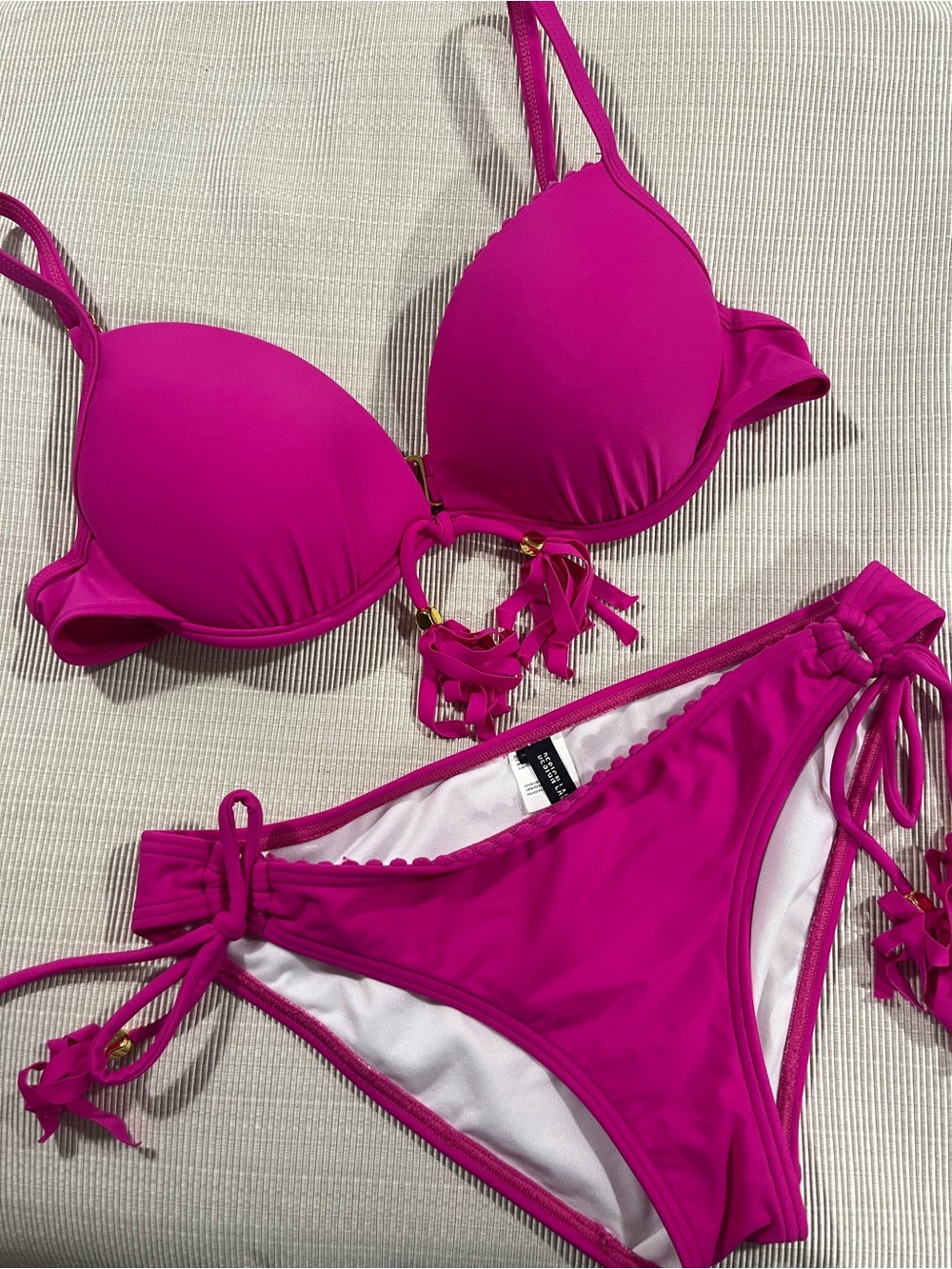 Women's Fuchsia Push-Up Bikini Set - Unbranded